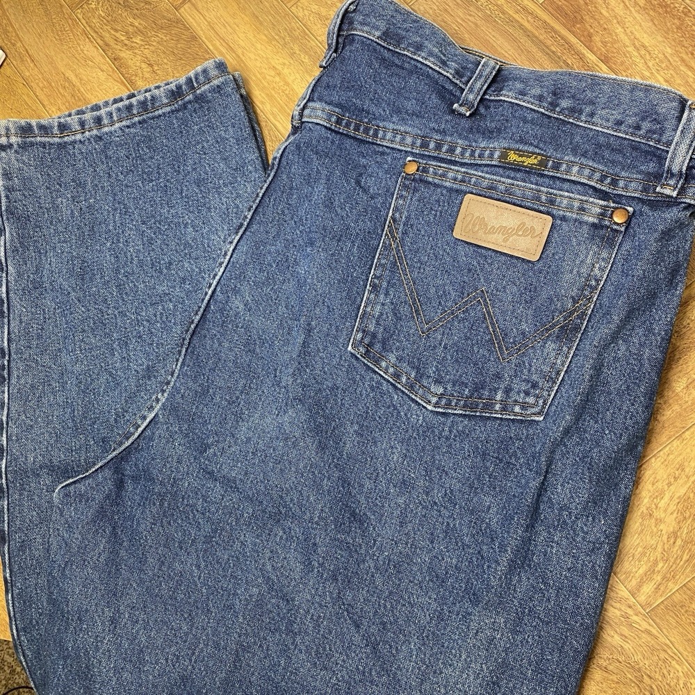 Wrangler Cowboy Cut Men's 48x34 Original Fit Denim Blue Jeans 13MWZ